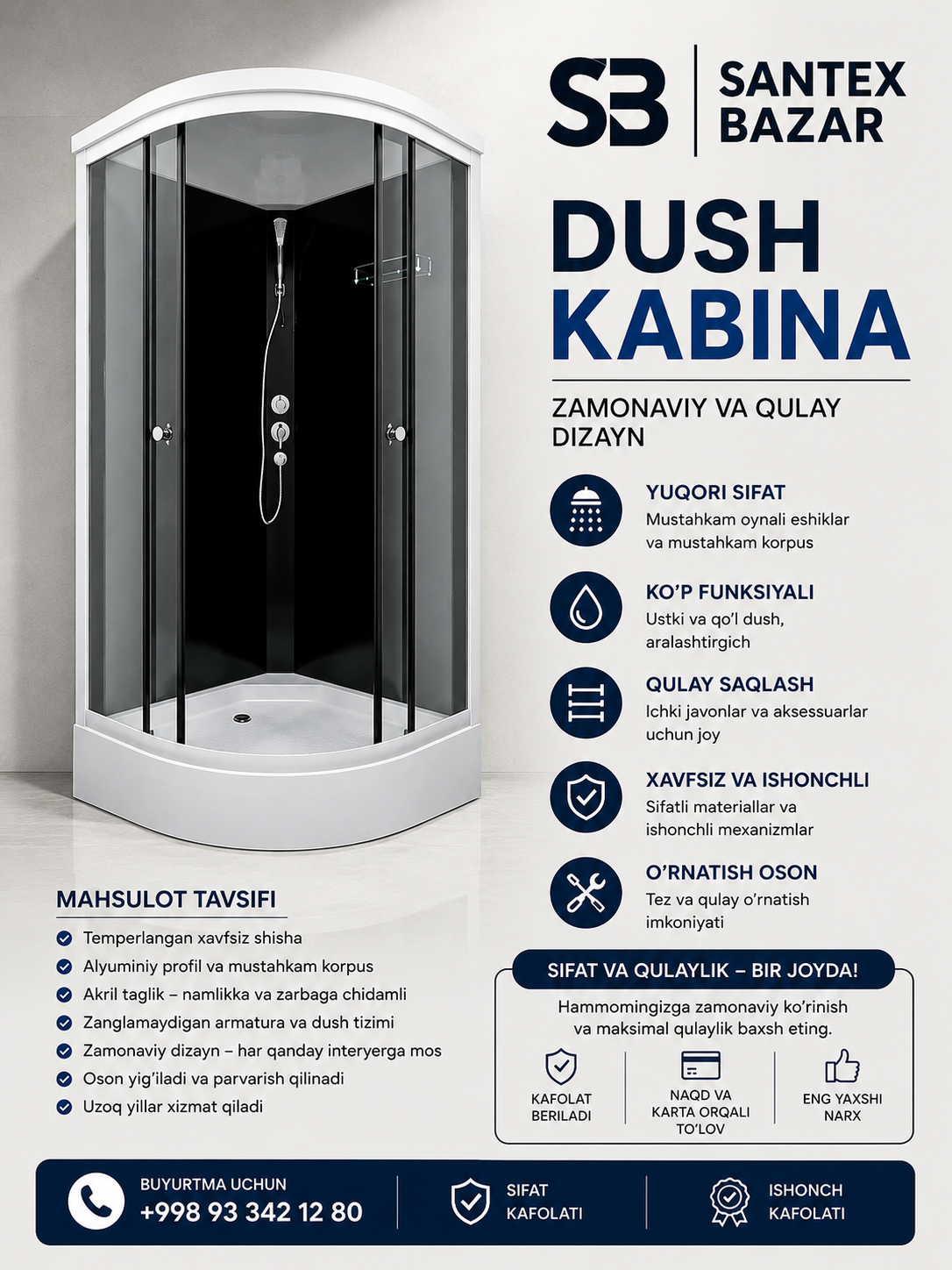 Dush kabinasi Triton, model 88